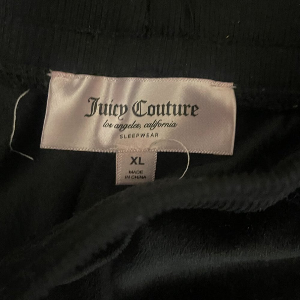 Juicy couture Velour Sleepwear Pants size XL with Rhinestone bling - Picture 2 of 4